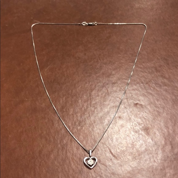 Real Diamond Heart Necklace - Picture 2 of 2